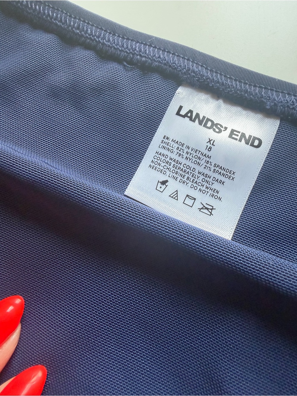 Lands end xl 18 navy swim skirt - Picture 3 of 5